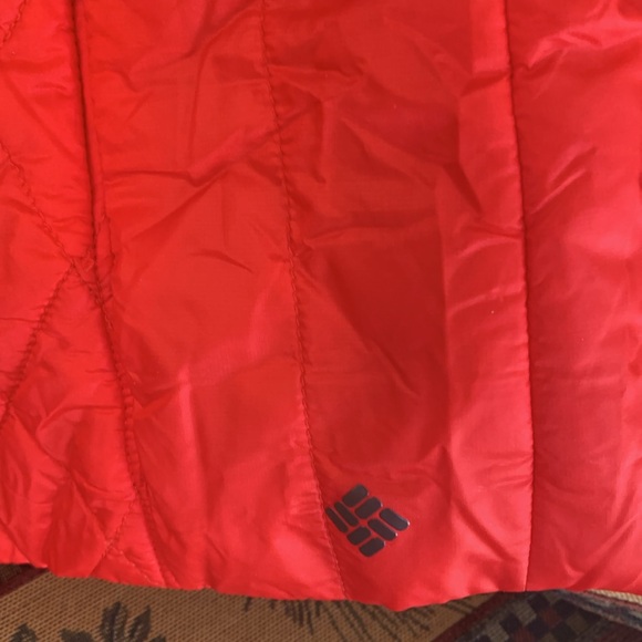 Columbia Jacket Quilted Red Thermal Heat Omni Heat Sz S - Picture 4 of 7